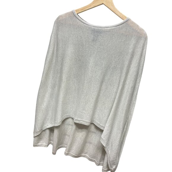 St. John Boutiques Light Gray Wool Poncho Cape Sweater - Picture 1 of 7